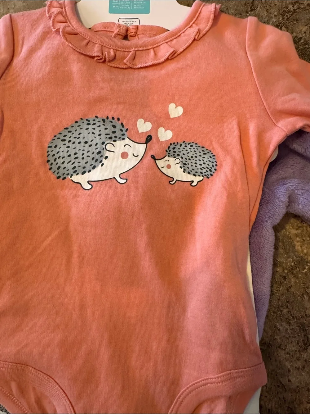 NWT Pekkle Infant 4-Piece Plush Outfit Set Baby Toddler Girl Size 12 Months